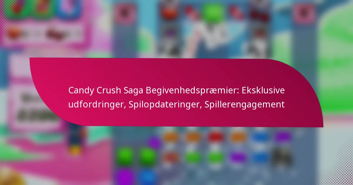 Candy Crush Saga Begivenhedspræmier: Eksklusive udfordringer, Spilopdateringer, Spillerengagement