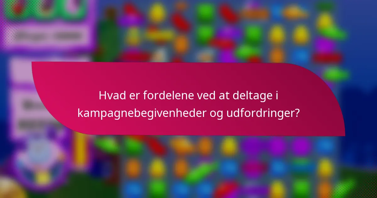 Hvad er fordelene ved at deltage i kampagnebegivenheder og udfordringer?